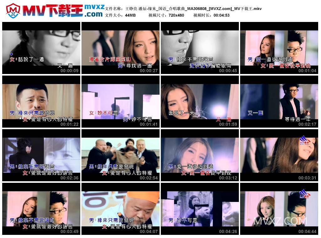 王铮亮 潘辰-缘来_国语_合唱歌曲_MA306808